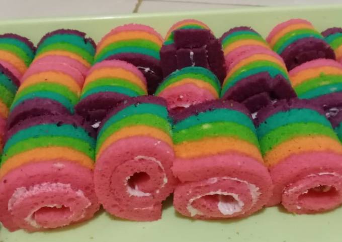 How to Prepare Appetizing Bolu gulung pelangi