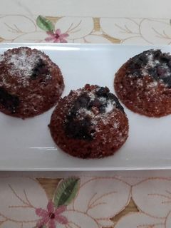 Una foto de Pastelitos de arándanos veganos
