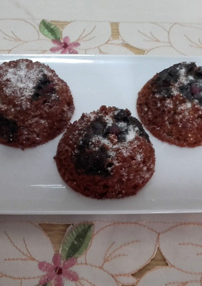 Una foto de Pastelitos de arándanos veganos