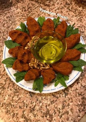 صورة لوصفة صحن سريع كبة نية بدبس الرمان😋