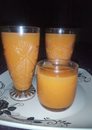 A picture of Mango and Orange drink.