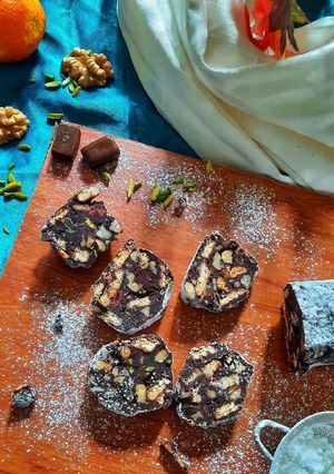 A picture of Chocolate Salami.
