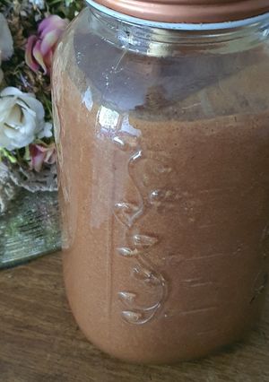 Una foto de Chocolatada con banana, maca y pepino