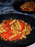 Penne au Piment d'Espelette, flambées au Cognac