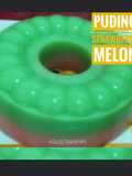 Puding strawberry melon