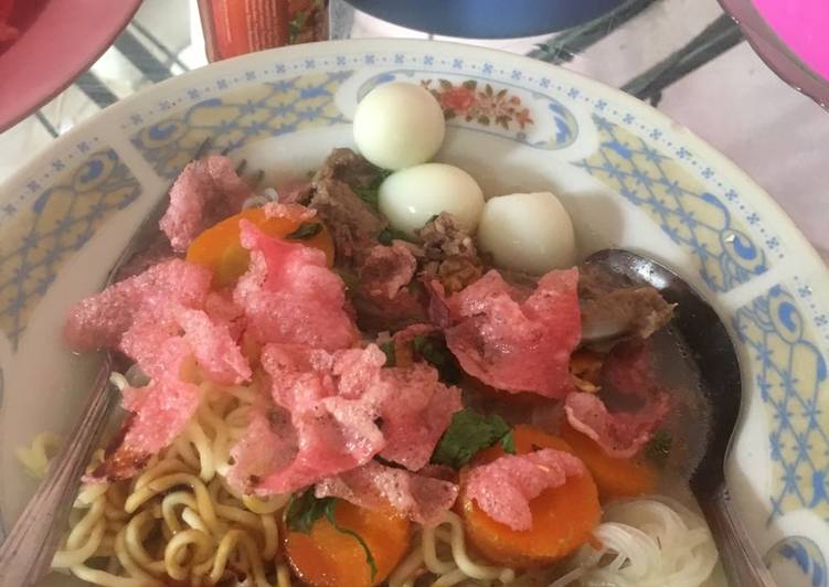 Resep Sop mie medan komplit Anti Gagal