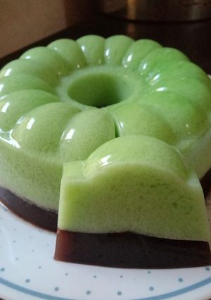 Foto resep Puding lumut lapis coklat