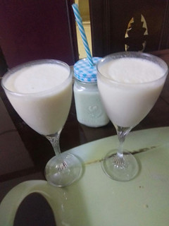 A picture of Banana coconut smoothie 🥤.