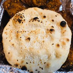 Homemade naan A picture of Homemade naan.