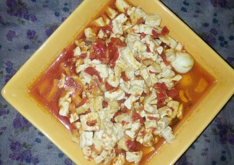 Sambel goreng tahu telur punyuh