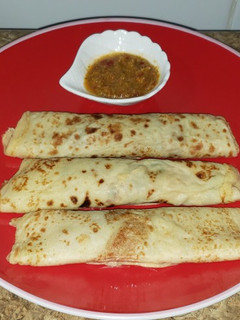 Una foto de Panqueques rellenos de espinacas