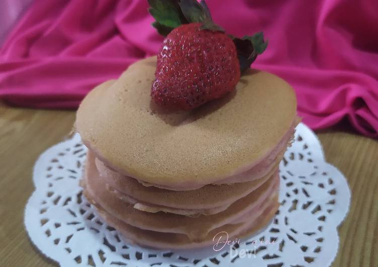 Cara masak Strowberry PanCake , Bikin Ngiler