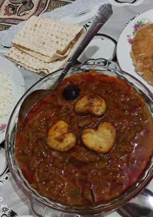 عکسی از دستور خورش لوبیا سبز 💖💗💝