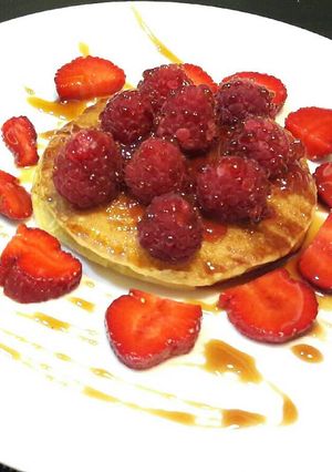Foto resep Pancake Raspberry ala Chef Restu