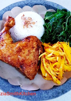 A picture of AYAM GORENG KALASAN (KALASAN FRIED CHICKEN).