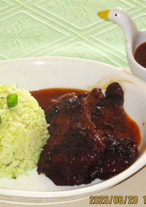 Mézes, fokhagymás sült csirke recept fotója