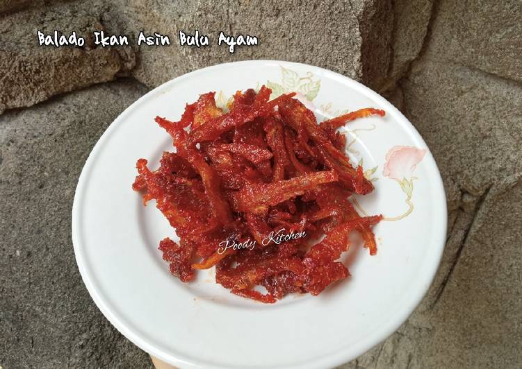 Resep Terbaik Balado Ikan Asin Bulu Ayam Sedap