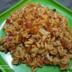 A picture of Red Sauce Fusilli pasta.