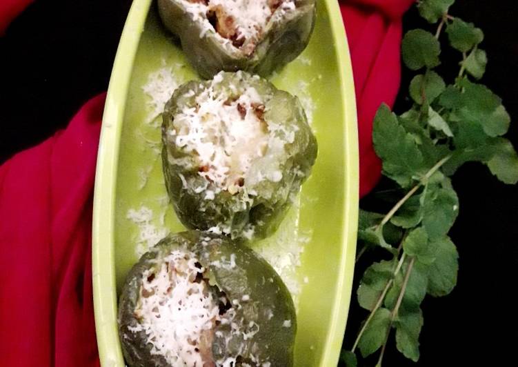 How to Make Quick Baked stuffed capsicum