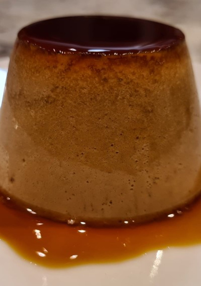 Una foto de Flan de queso Philadelphia y nata sin horno