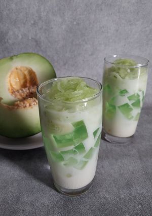 Foto resep Es melon jelly