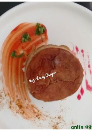 A picture of #Veg.Cheesy burger#post 36th.