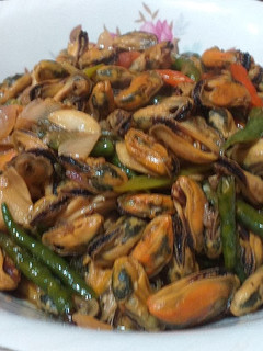 Foto resep Oseng oseng kerang cabe hijau