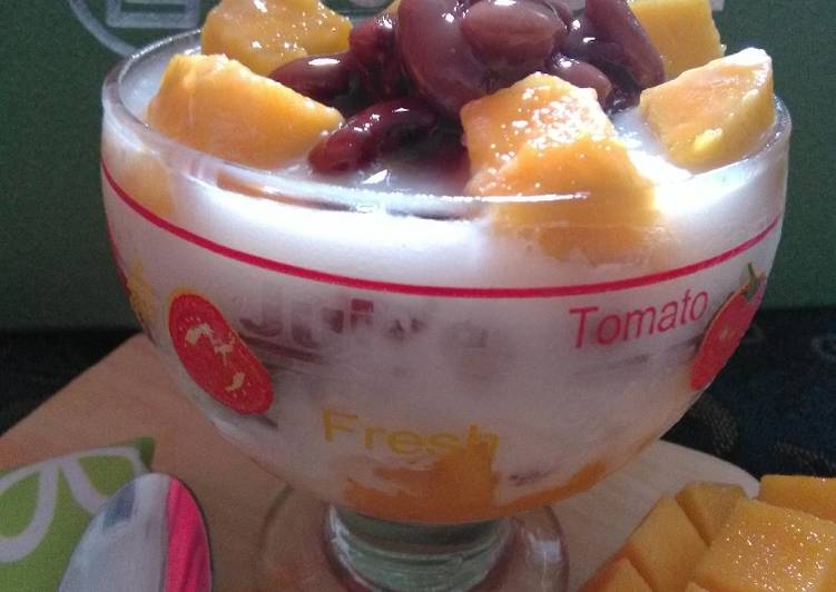 Resep Patbingsu(es mangga ala Korea) Anti Gagal