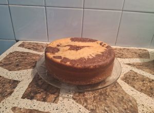 Una foto de Bizcochuelo triple sabores vegano