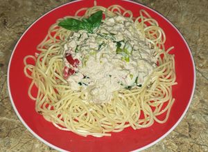 Una foto de Spaghetti con salsa de atún