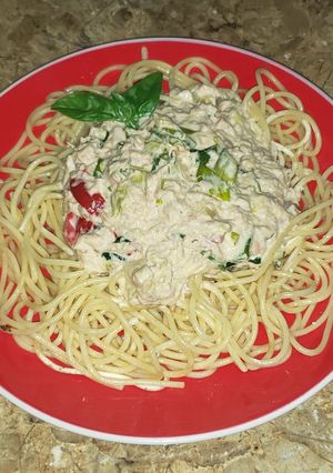 Una foto de Spaghetti con salsa de atún