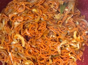 Una foto de Tinga vegana con setas