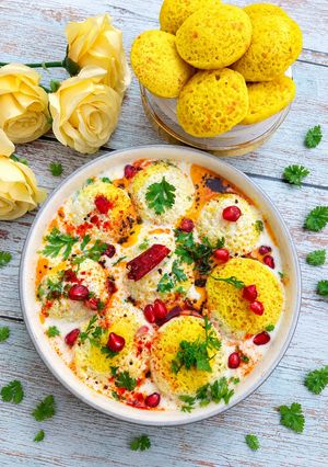 A picture of Lentil and Yogurt Steamed Idli (Dahi mung daal idli).