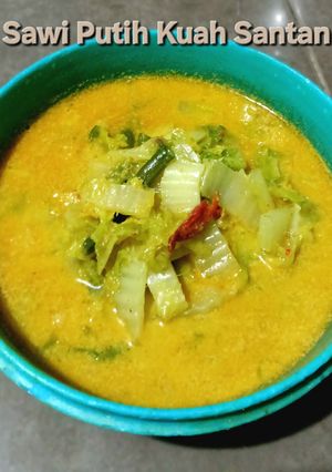 Foto resep 101. Sawi Putih Kuah Santan