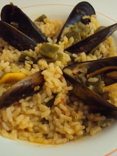 Una foto de Arroz meloso de mejillones