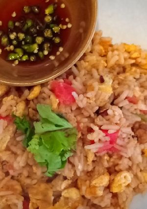รูปของ ข้าวผัดรถไฟ(มังสวิรัติ)