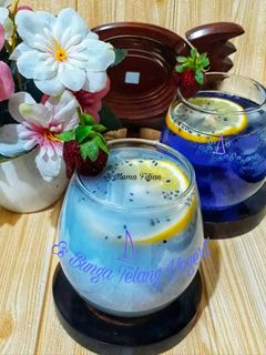 Foto resep Es Bunga Telang Yogert