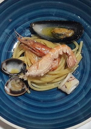 A picture of Spaghetti alla Chitarra with Seafood.