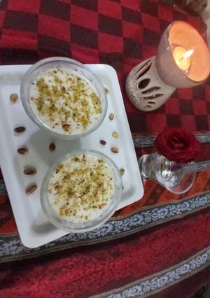 A picture of Custard apple with cream/ my favorite summer special recipe/ yummy.
