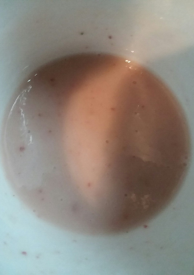 Una foto de Licuado de banana y fresa