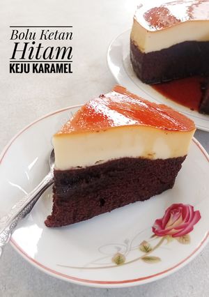 Foto resep Bolu Ketan Hitam Keju Karamel