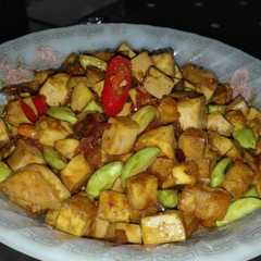 A picture of Tumis Tofu pete taoco pedaz.