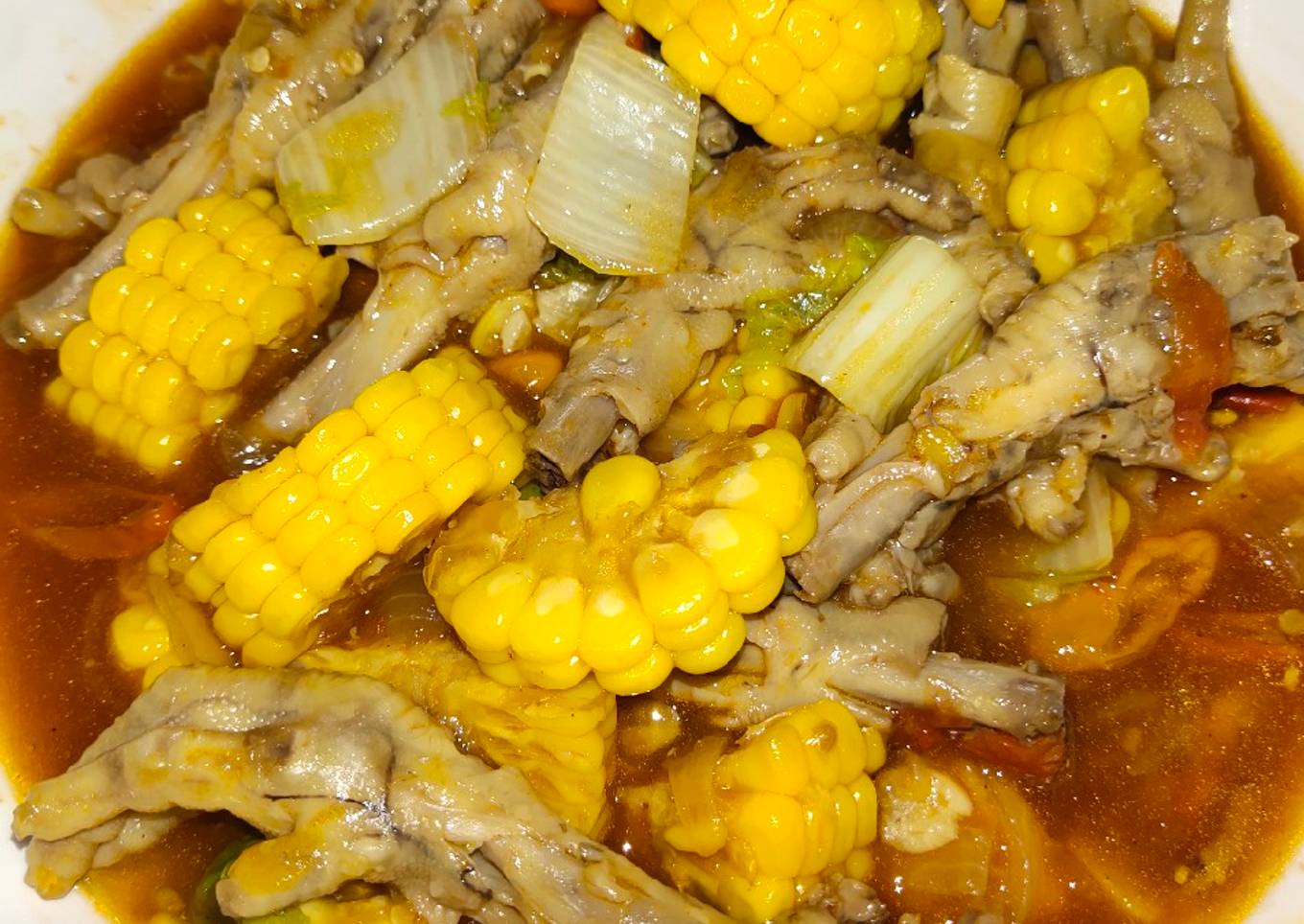 Ceker ayam saos padang