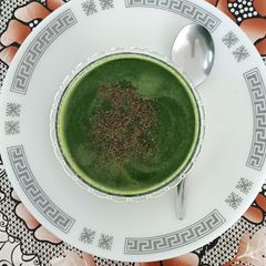 A picture of Garden Green Slim Soup -- Spinach Cucumber Soup.