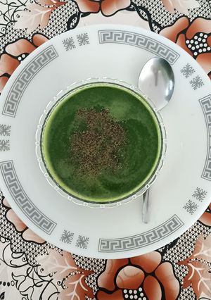 A picture of Garden Green Slim Soup -- Spinach Cucumber Soup.