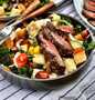 Easy Way Prepare Recipe Grilled Wagyu Steak Panzanella Salad with Vinaigrette that is So Delicious, Delicious}