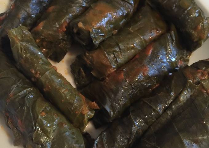 Recipe of Ultimate Yaprak Sarma (stuffed grape leaves)