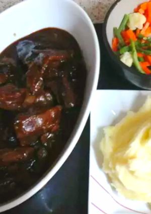 A picture of My Lovely Braising Steak in Gravy 😉.