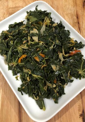 Foto resep Oseng daun singkong teri medan