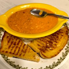 Tomato Soup w/ Grilled Cheese A picture of Tomato Soup w/ Grilled Cheese.